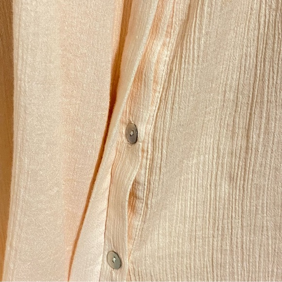 Chico’s Blush Pink Tunic Blouse Metallie Bead Collar 3/4 Sleeves size 0 or 4 - Picture 6 of 11